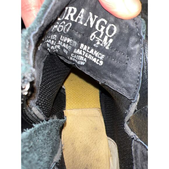 Durango Women's Black Leather 5" Side Zip Moto Ankle Boots Size 6.5 M - Picture 6 of 8